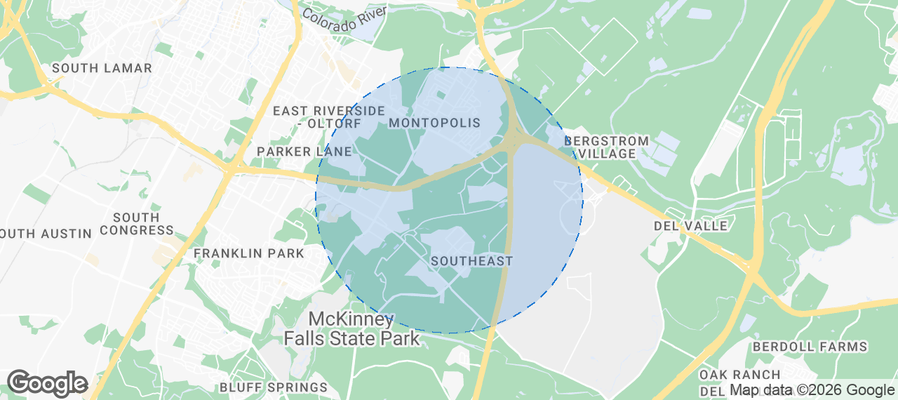 Travis County Airbnb map